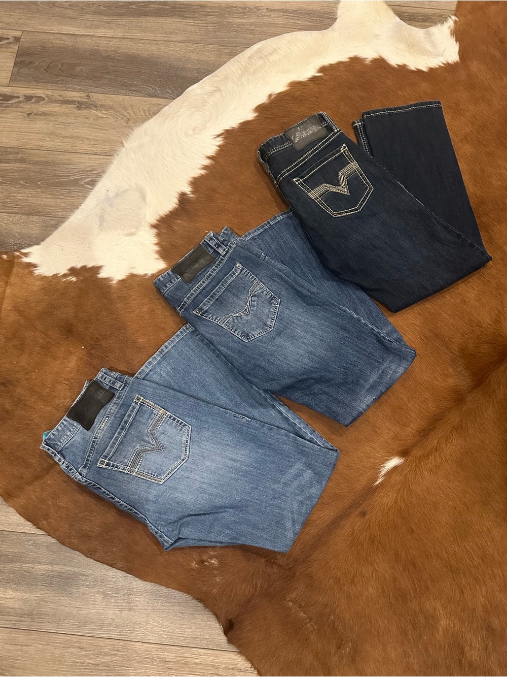 Lot of 3 Men’s Rock & Roll Denim Jeans 33x32